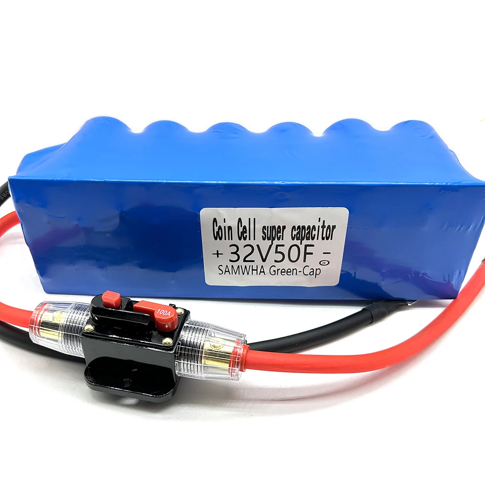 SAMWHA Green-Cap Supercapacitor Automotivo, Fonte de Alimentação de Backup de Grande Capacidade, Eletrônico, 32V, 50F, 2.7V600F