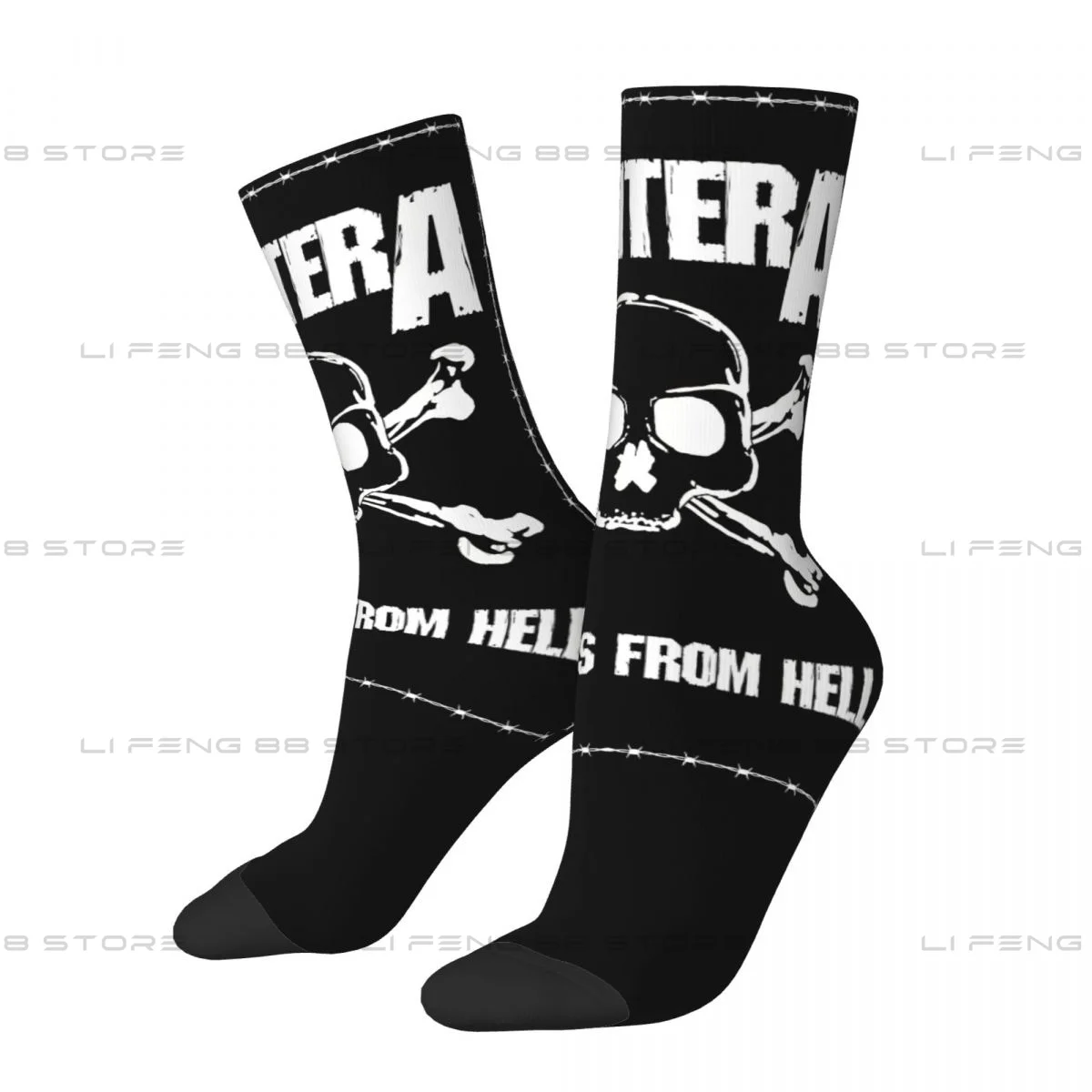 Pantera Rock Art Skull Unisex Winter Socks Hiking Happy Socks Street Style Crazy Sock