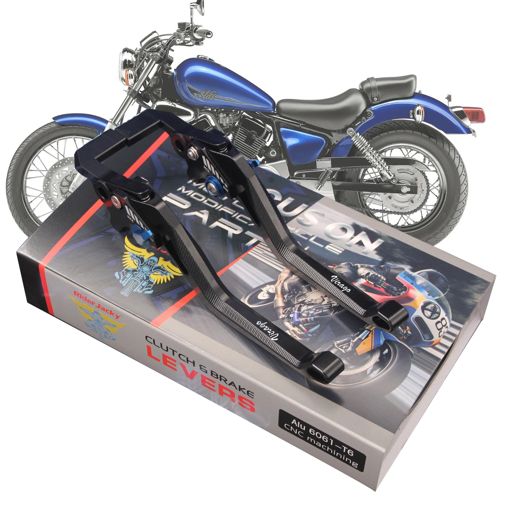 

Для Yamaha Virago 250 1988-2007 (2001 2002 2003 2004 2005 2006 Регулируемые длинные рычаги тормозной муфты мотоцикла с 3D ромбом