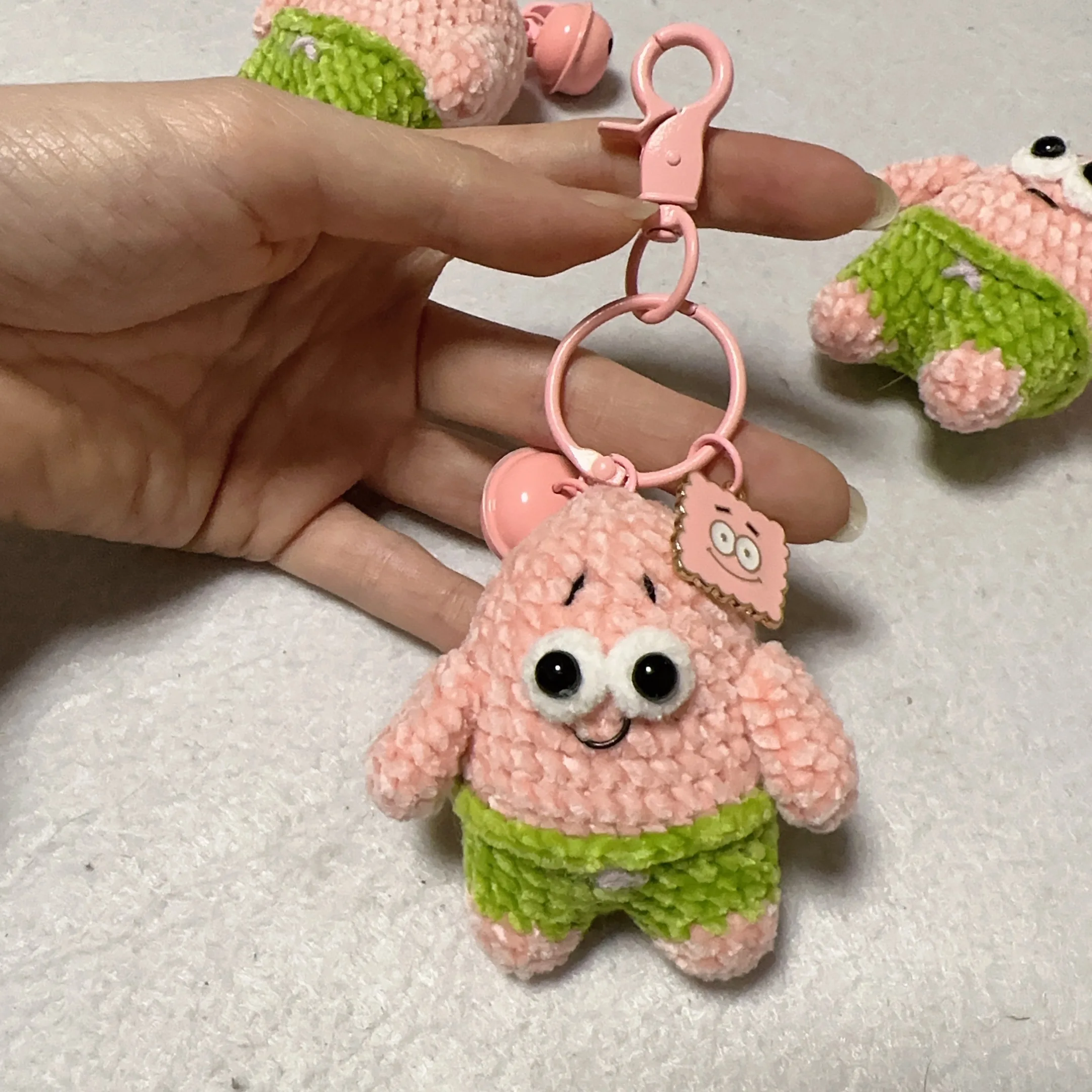 Ручная работа мультяшная ручная плетеная губчатая кукла ткач Вельветовая вязаная Маленькая подвеска Морская звезда брелок креативное украшение для автомобильной сумки