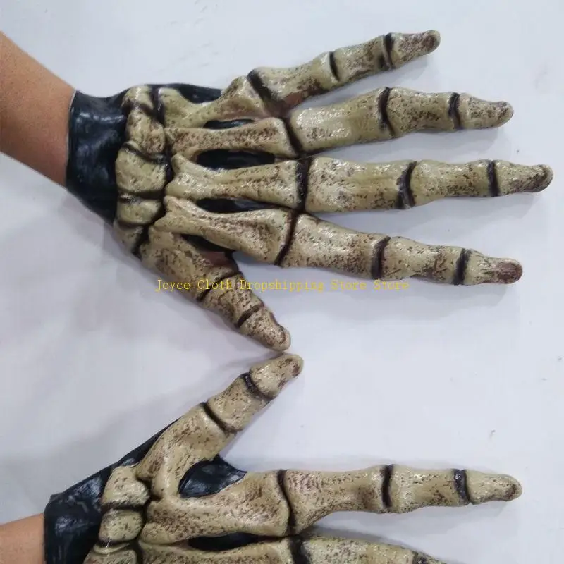 Halloween lobisomem luvas fantasma festival horror lobo garra festa assustador cosplay traje adereços 10cd