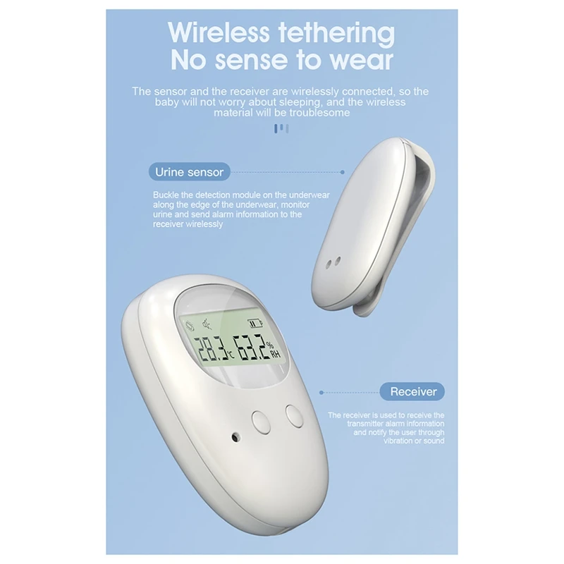 Wireless Bedwetting Alarm With Receiver Easy To Use For Kids Potty Training Elder Care