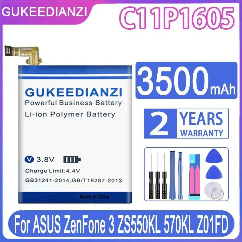 

3500 мАч C11P1605 для Asus Zenfone 3 ZS550KL 570KL Z01FD экологически чистый аккумулятор для мобильного телефона