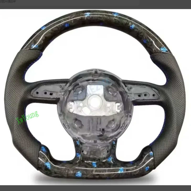 

For Audi A3 Q3 A4 A4L A5 Q5 2008-2016 (No Paddle Shifters) 100% Real Carbon Fiber Car Steering Wheel
