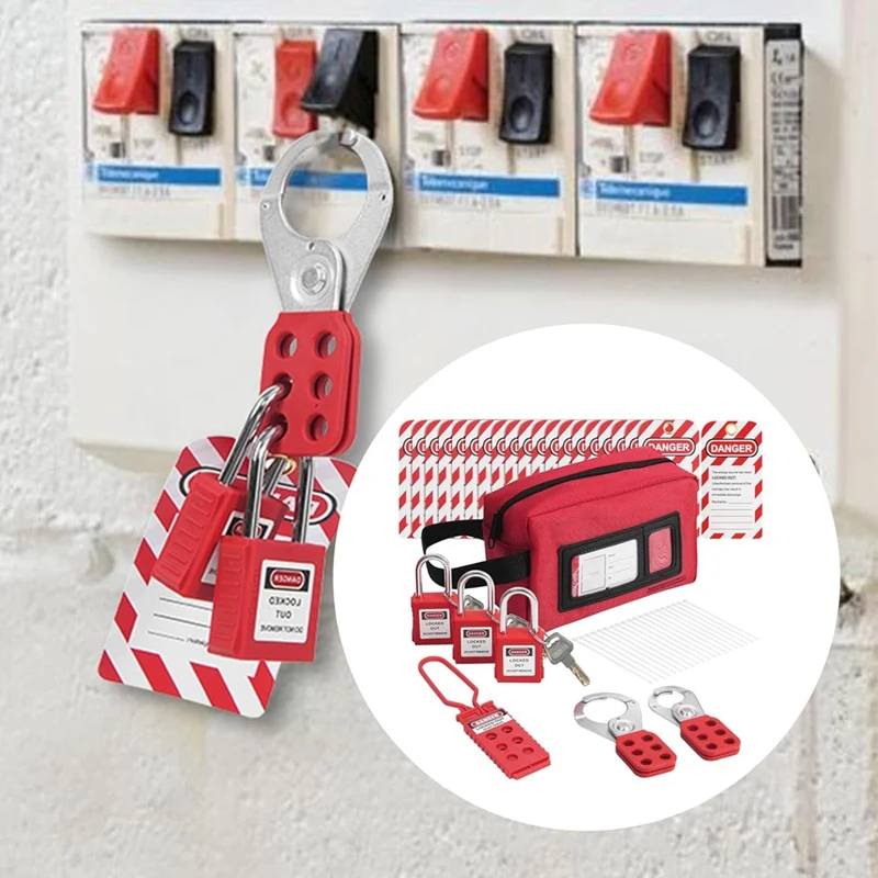 Electrical Lockout Tagout Kit, 26 PCS Safety Loto Kit For Industrial, Electric Power, Machinery