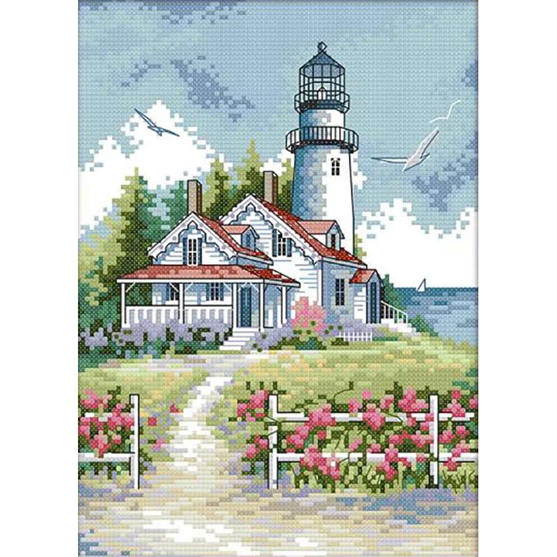 

Приморский маяк серии узоры набор для вышивки крестом DIY ручное рукоделие 11CT холст украшение дома вышивка ремесло подарок