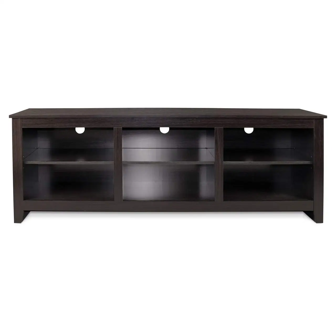 Wood TV Stand Console Table with Open Storage Shelves for TV up to 60