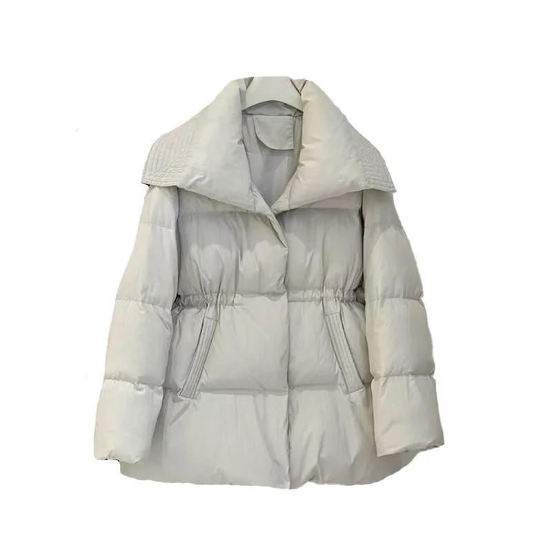 Korean style medium to long length Chinese style down jacket for women in winter 2025 fashion