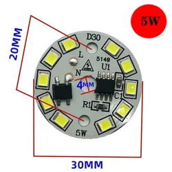 Scheda PCB LED 3/5/7/9/12W 2835 Chip 220V piena potenza nessun Driver necessario scheda sorgente luminosa lineare per Downlight sostituzione fai da te