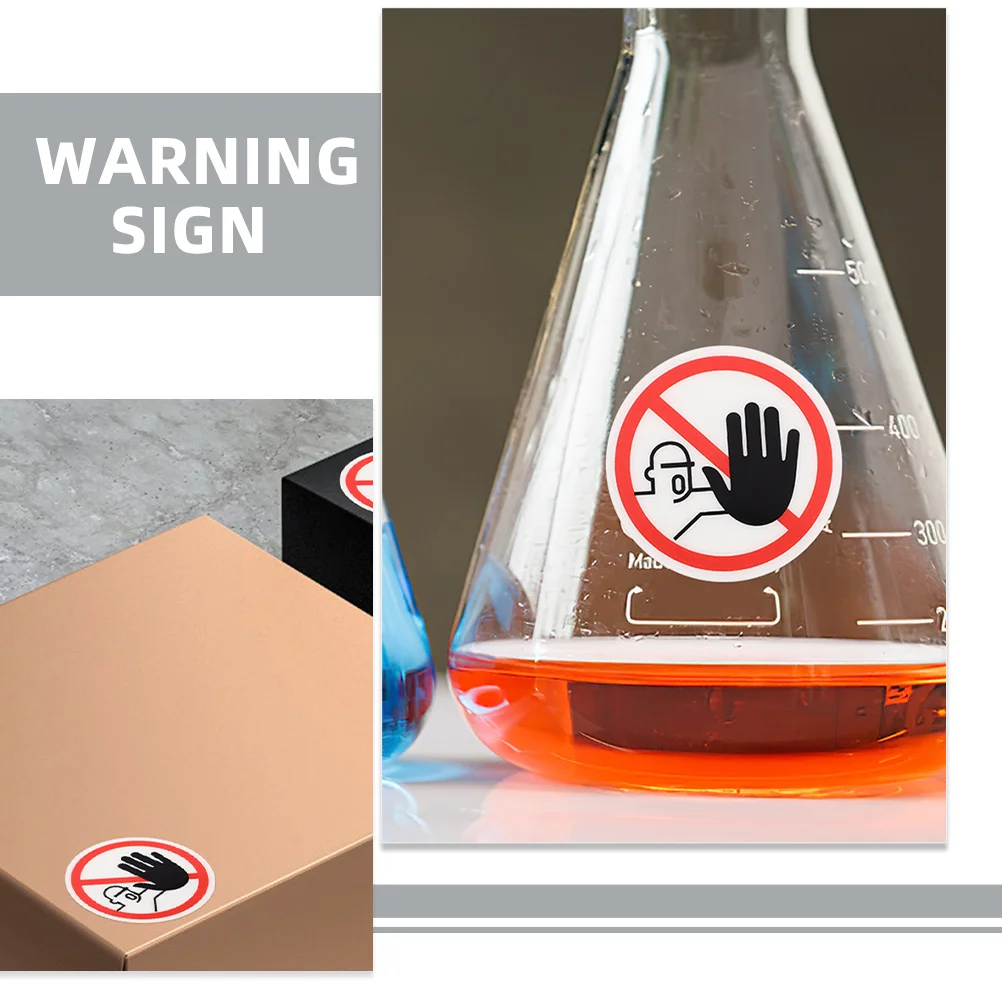 4Pcs Do Not Touch Warning Signs Self Adhesive Safety Labels Industrial Commercial No Touch Sign Stickers Security Sign