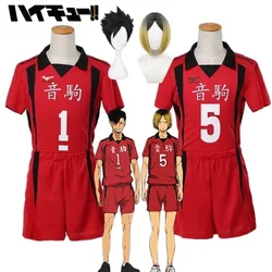 Anime Haikyuu Nekoma Jersey Uniform Pruik Kenma Kozume Tetsurou  Cosplaykostuum Truien Sportkleding Met Korte Mouwen