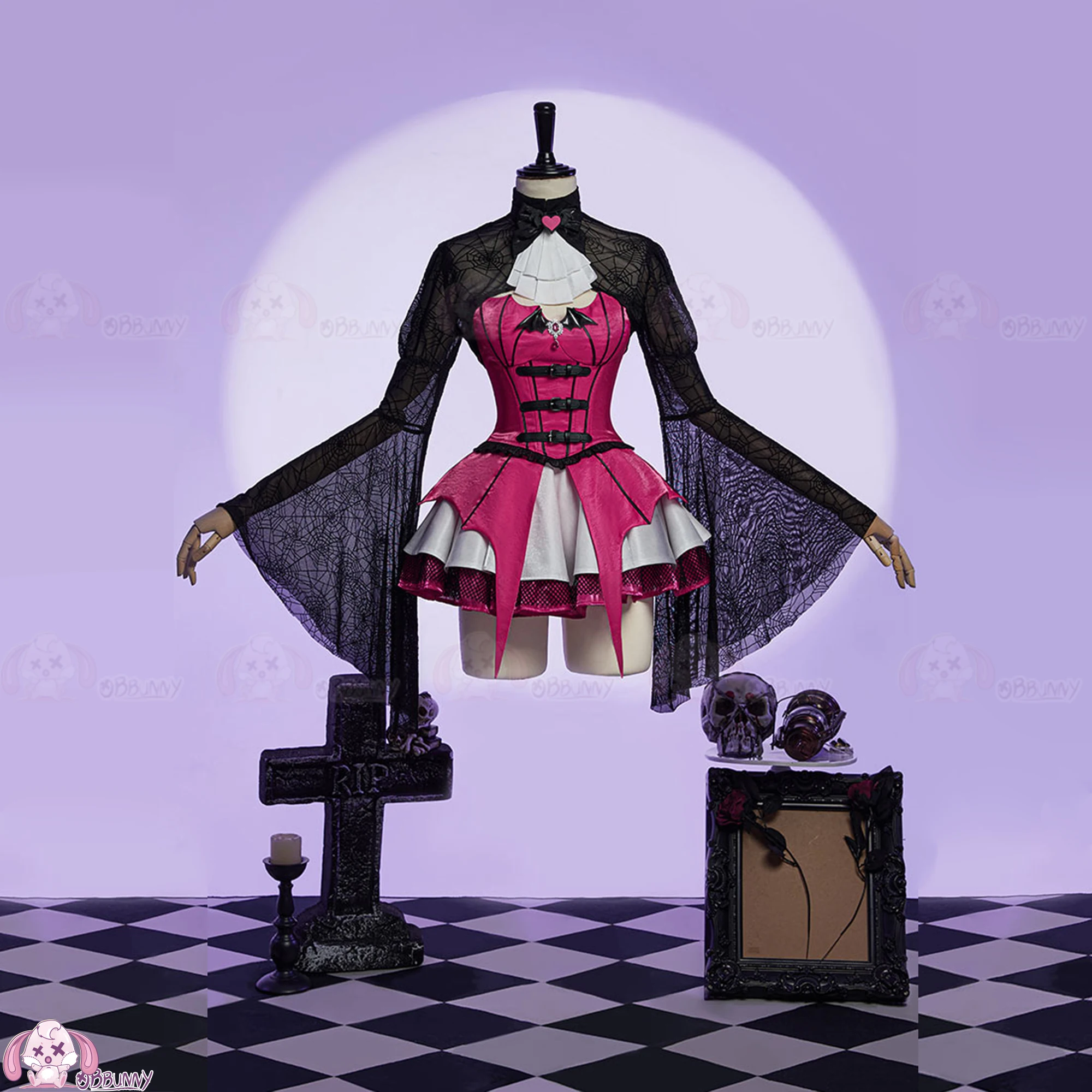 Juego Draculaura disfraz de Cosplay Draculaura vestido de vampiro lencería Sexy sesión de fotos privada disfraz de Halloween