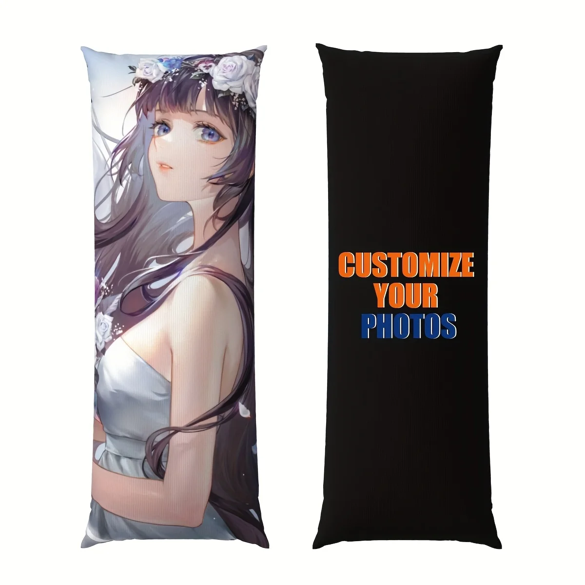 1 customized photo body pillowcase 50.8x137.16cm long double-sided printing, double-sided zipper closure, machine washable perso