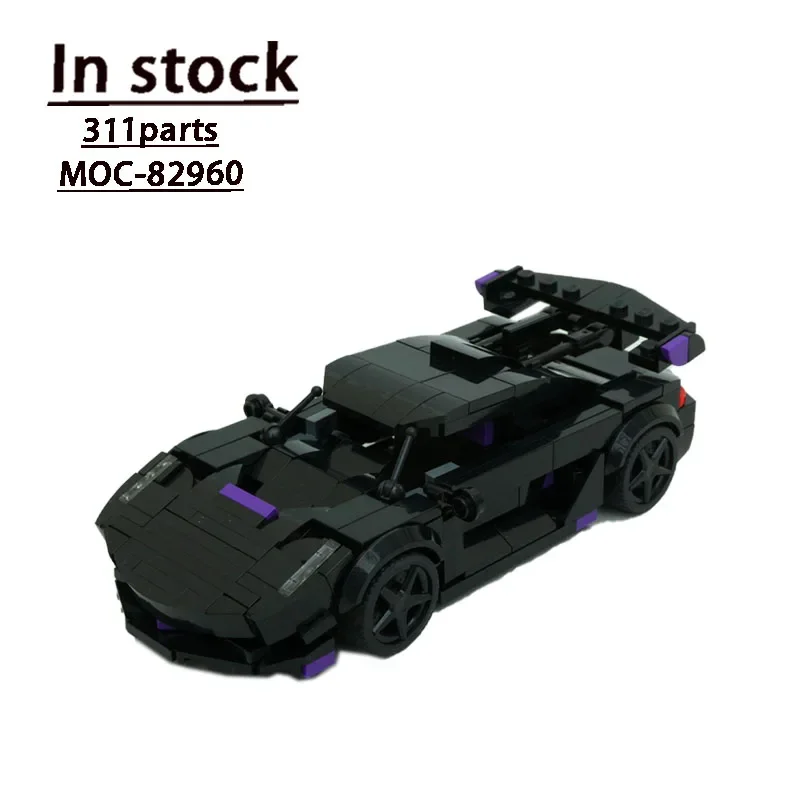 MOC-82960 New Sports Car Assembly Splicing Building Block Model MOC Creative Custom Kids Birthday Building Block Toy Gift