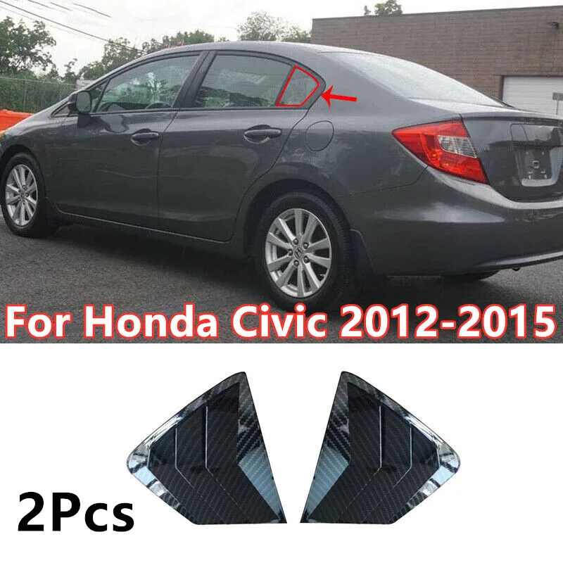 

For Honda Civic 2012-2015 Carbon Fiber Style Side Vent Window Scoop Louver Cover