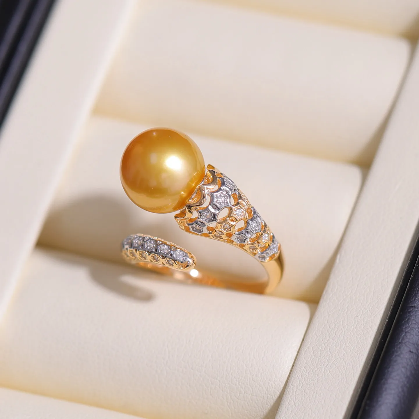 S925 Sterling Silver Adjustable Finger Ring Mountings Base Setting Findings Jewelry Mount Accessories for 9-13mm Pearls