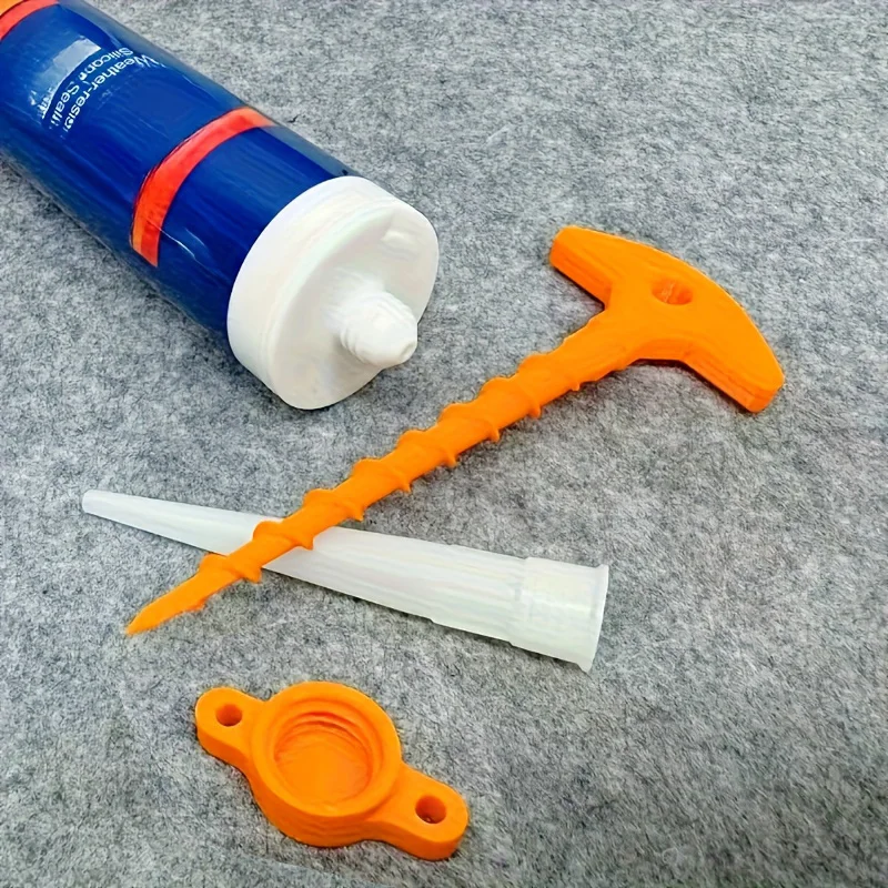 Silikon-Dichtkappe für Düsenreinigung | Verhindert Austrocknen | Entferner-Werkzeug für Dichtmittelpistole und offene Kernrohre | Kompatibel mit 3D-Druck, Glas und Kleber | Wiederverwendbares, langlebiges Zubehör für D – Detail 7