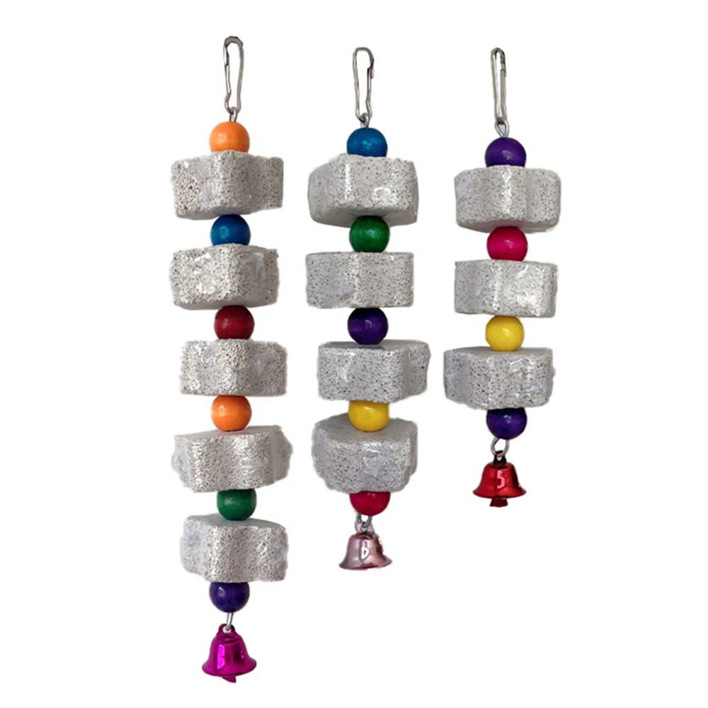 1PC Pet Teeth Grinding Volcanic Rock Toy for Parrots Hamsters Cage Accessories Bird Toy Chewing Toy Mineral Stone Small Animal