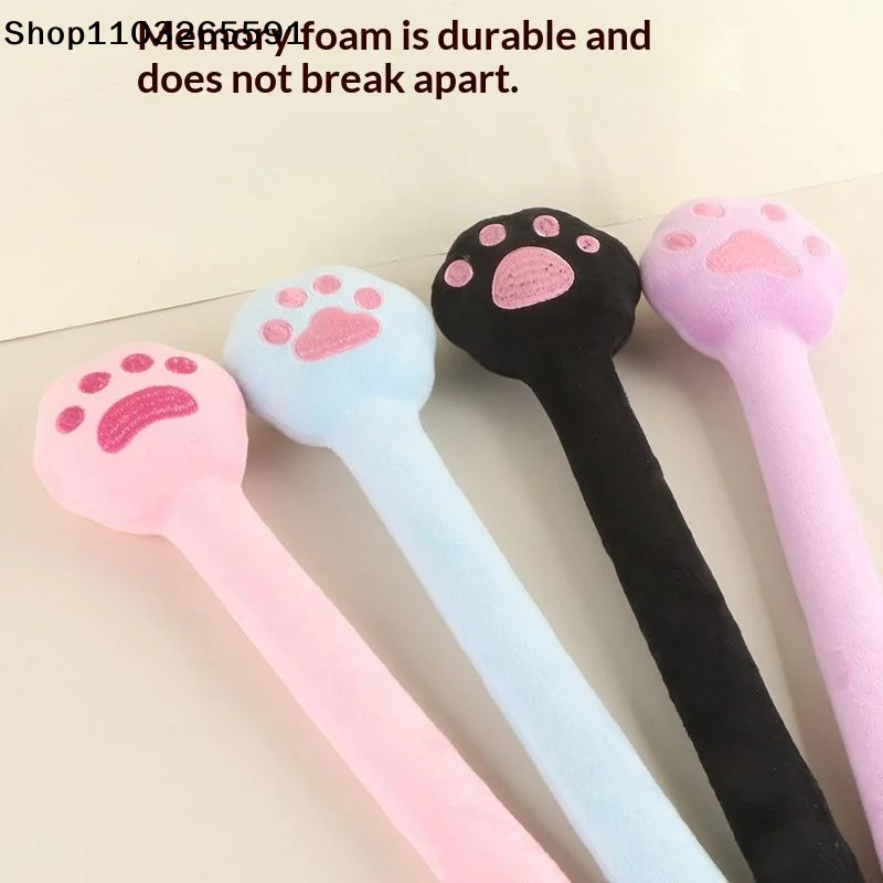 1Pcs Hammer Neck Shoulder Back Leg Relaxation Multi-functional Long Handle Elastic Massager Cat Claw Shaped Cute Soft Massage