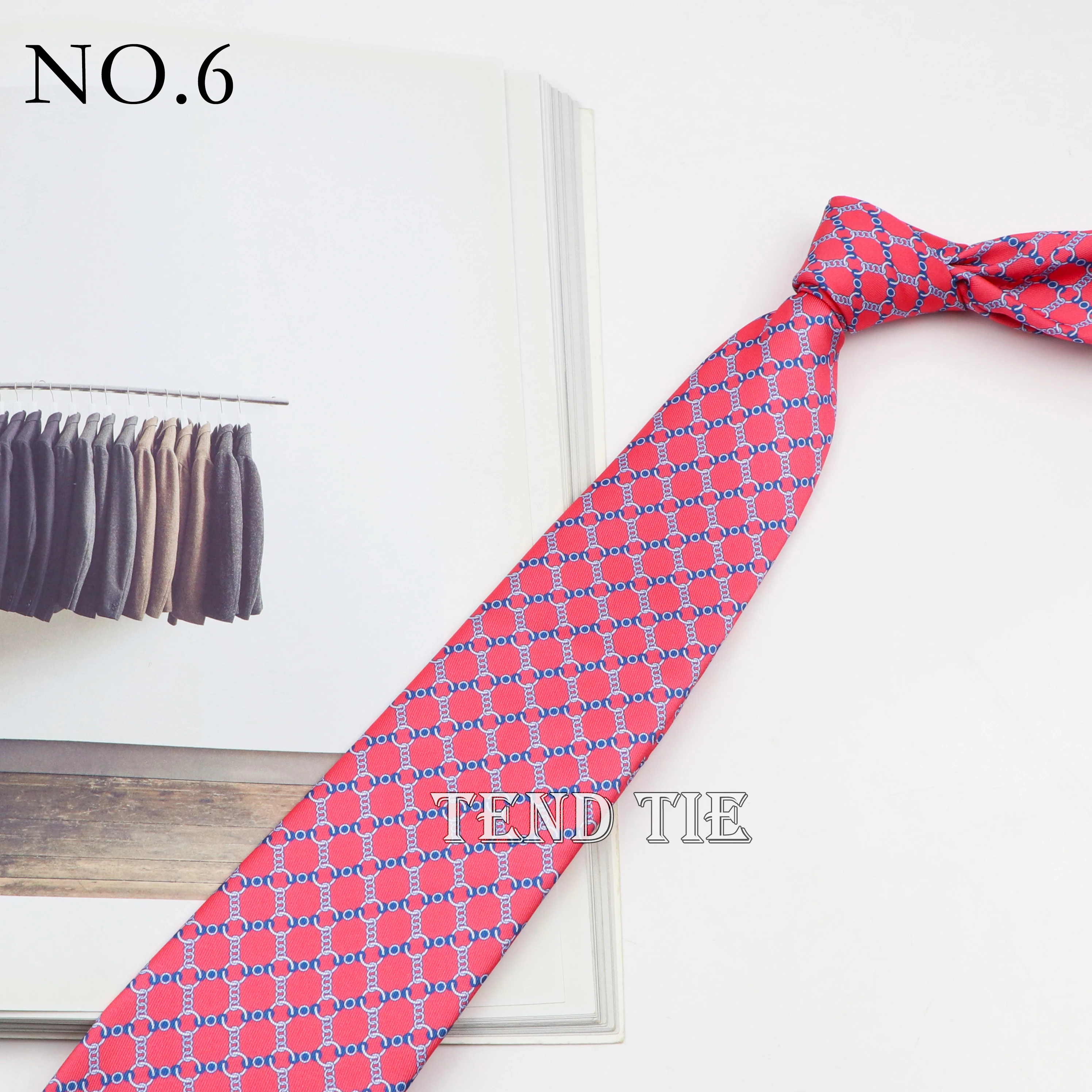 7.5cm Classic Men's Retro Pattern Tie Fashion Wedding Tie Soft And Comfortable 100% Micro Fiber