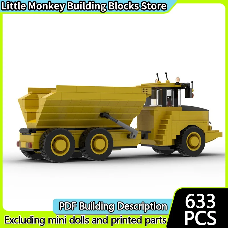 

City Car Model MOC Building Bricks A25G Engineering Dump Truck Modular Technology Children Holiday Gifts Assemble Toys Suit