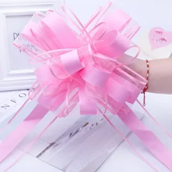 20/10Pcs Flower Car Gifts Wedding Pull Bow Ribbons Wrap Packing Valentines Day Birthday Wedding Christmas Easter Party Supplies