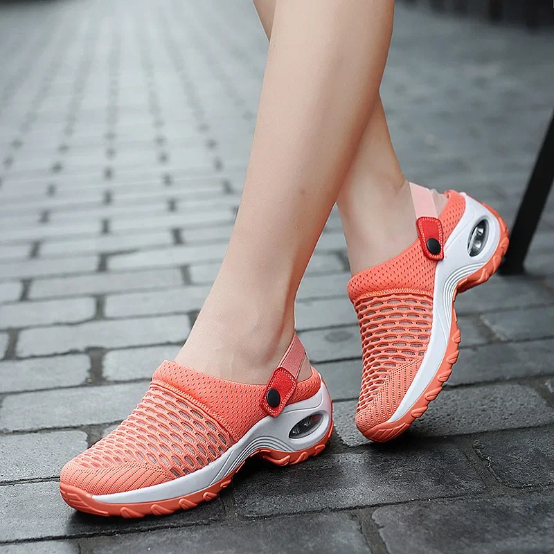 Women Shoes Increase Cushion Sandals Platform Sandal for Women Breathable Mesh Outdoor Walking Slippers Sandalias Mujer 2022