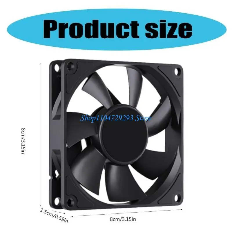 Y2GD UT8015 80mm CPU Cooling Fan PWM Temperature Control And Quiet Hydraulic Bearing