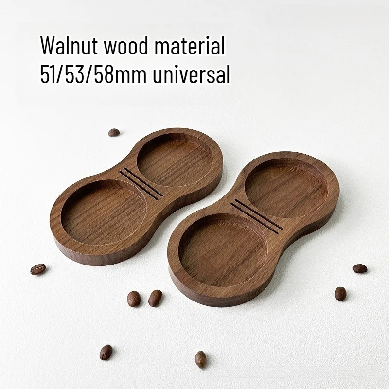 Walnut Wood Coffee Grinding Cup Storage Plate Professional Anti-slip Baseplate Multi-function Stable Storage Base Storage Board