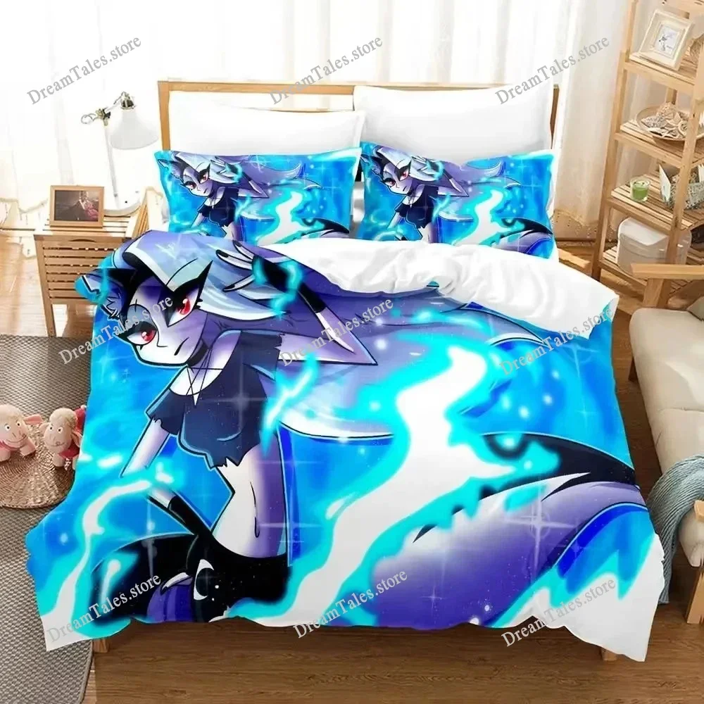 Fashion 3D Print Anime Helluva Boss Bedding Set Duvet Cover Bed Set Quilt Cover Pillowcase Comforter King Queen Size Boys Adults