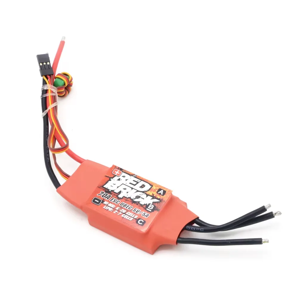 وحدة تحكم إلكترونية في السرعة ESC بدون فرش من الطوب الأحمر لطائرة RC FPV Multicopter بدون طيار 50A-200A 5V/3A 5V/5A BEC مادة بلاستيكية