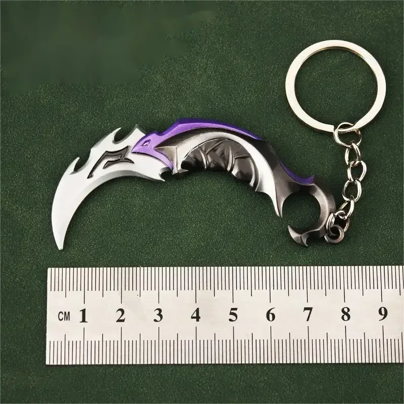 Hot Valorant Weapon Metal Melee Reaver 2.0 Karambit M4 AK Mini Gun Bully Boy Anime Game Ninja Sword Keychain Gift Toy for Boys