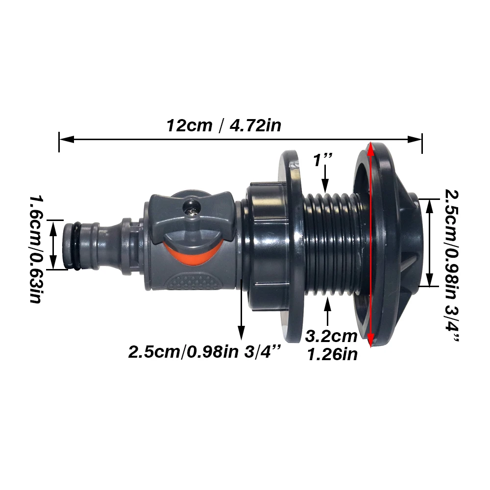خزان المياه البلاستيك الخيوط شفة مشتركة الحلمة مجموعة موضوع خارجي 32 مللي متر 1 ''DN25 ، لولبة داخلية 25 مللي متر 3/4 DN20