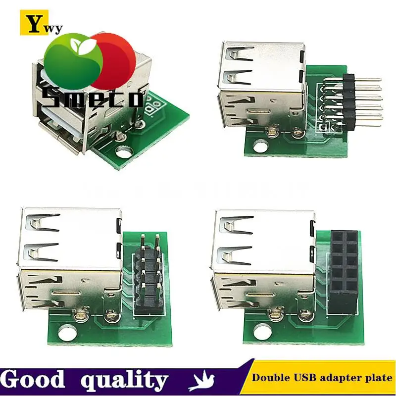 USB 2.0 evrensel seri otobüs USB kadın çift sıralı USB düz iğne kavisli iğne konektörü 2.54mm PCB dönüştürücü adaptasyon