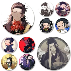 58mm Geto Suguru Anime Figure Brooches Cartoon Comic Cosplay Badge Handmade Cute Exquisite Enamel Pins for Clothes Backpack Gift