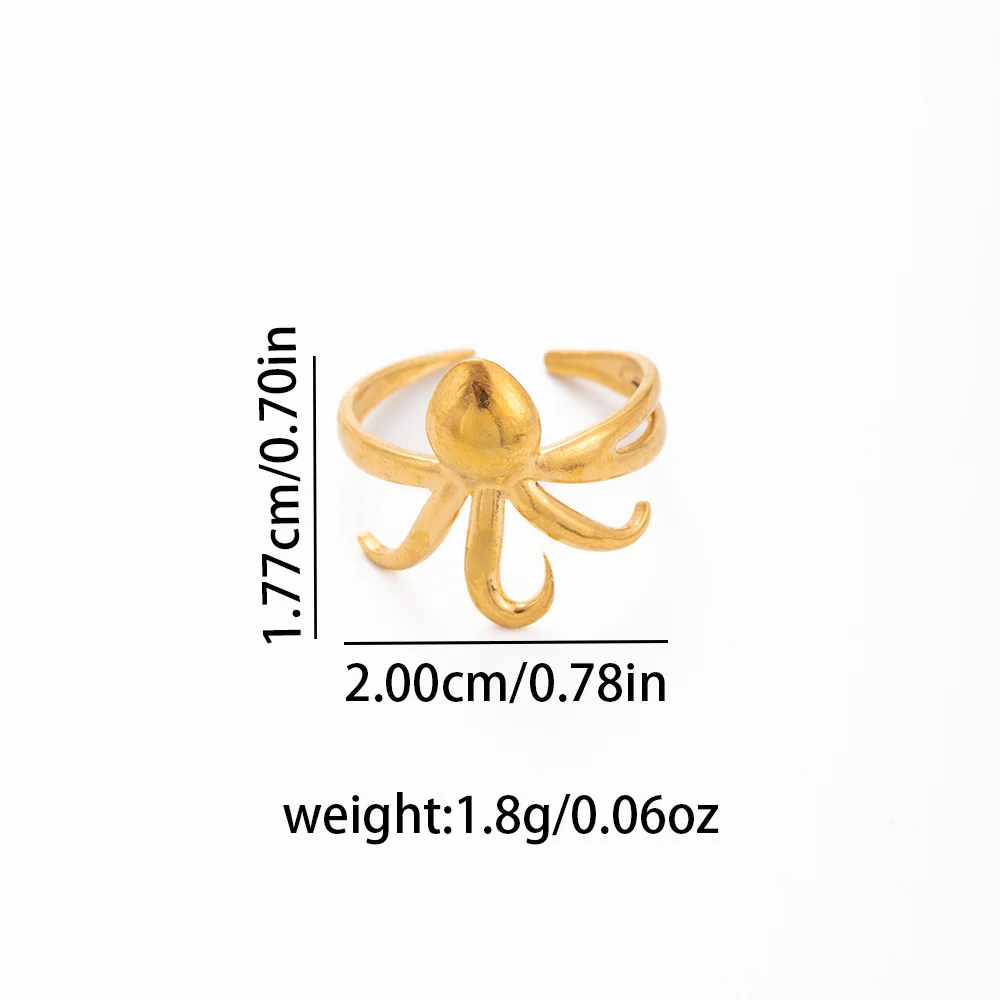 Edelstahl-Ring im Luxus-Leichtbau-Design, minimalistische Ozean-Serie, hohl, cooler Stil, Damen-Nischenring mit Persönlichkeitsdesign – Detail 3