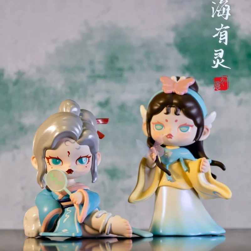 أنيتا خمسة أجيال الجبل والبحر سلسلة صندوق أعمى Chinoiserie تحصيل عمل الشكل لعبة مكتب ديكور الفتيات هدية عيد ميلاد #6