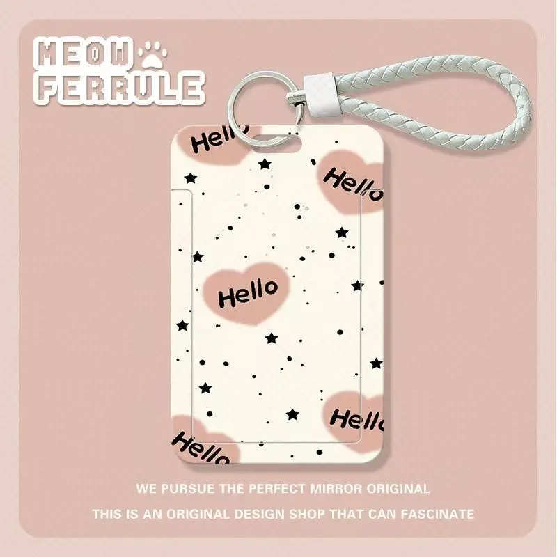 Dompet Kartu Vertikal Pink Star Cute Puppy, Tempat Kartu Bernilai Tinggi untuk Wanita, Tempat Kartu Identitas, Gantungan Kunci, Tempat Kartu Foto Kpop