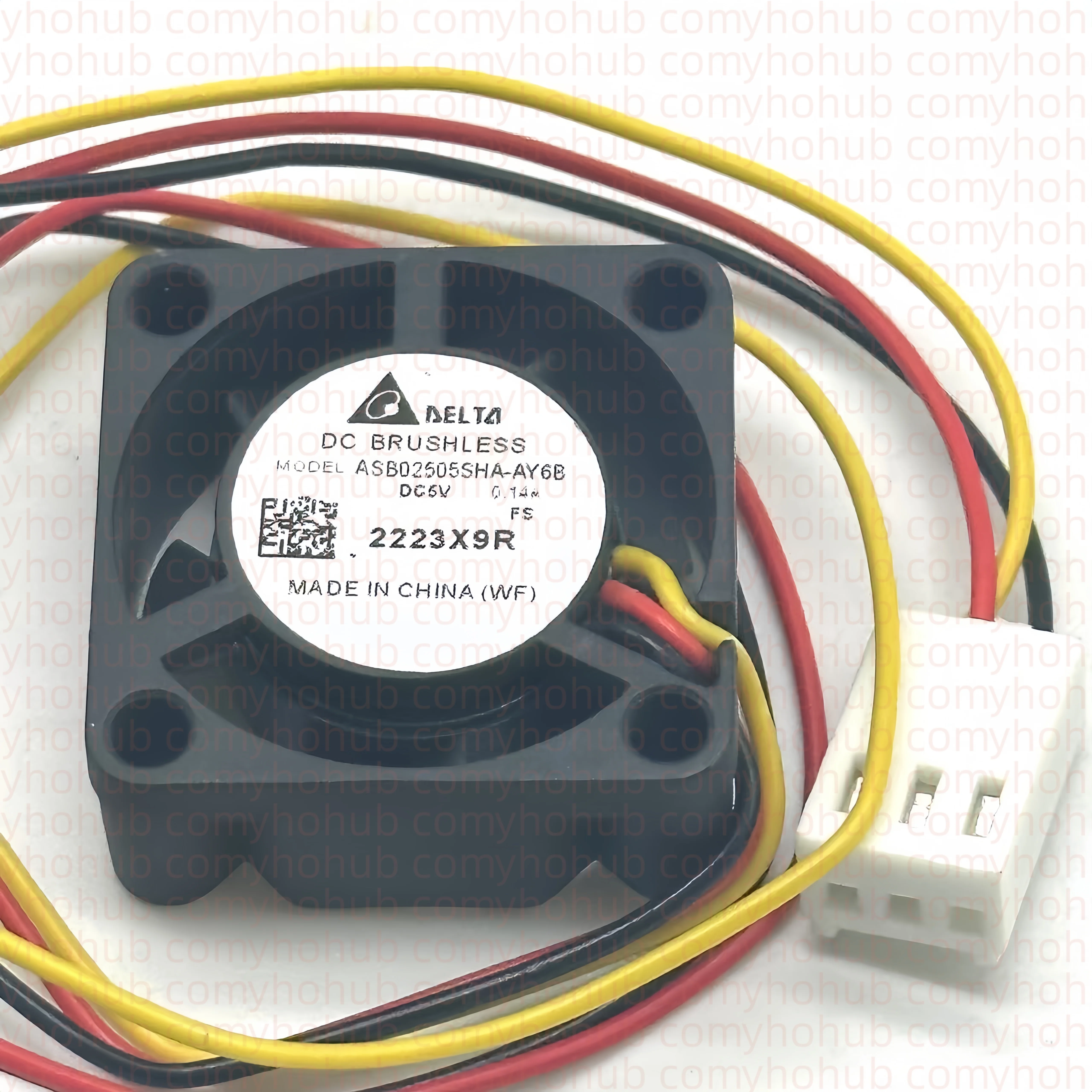 Delta ASB02505SHA-AY6B DC 5V 0.14A 25x25x10mm 3-Wire Server Cooling Fan