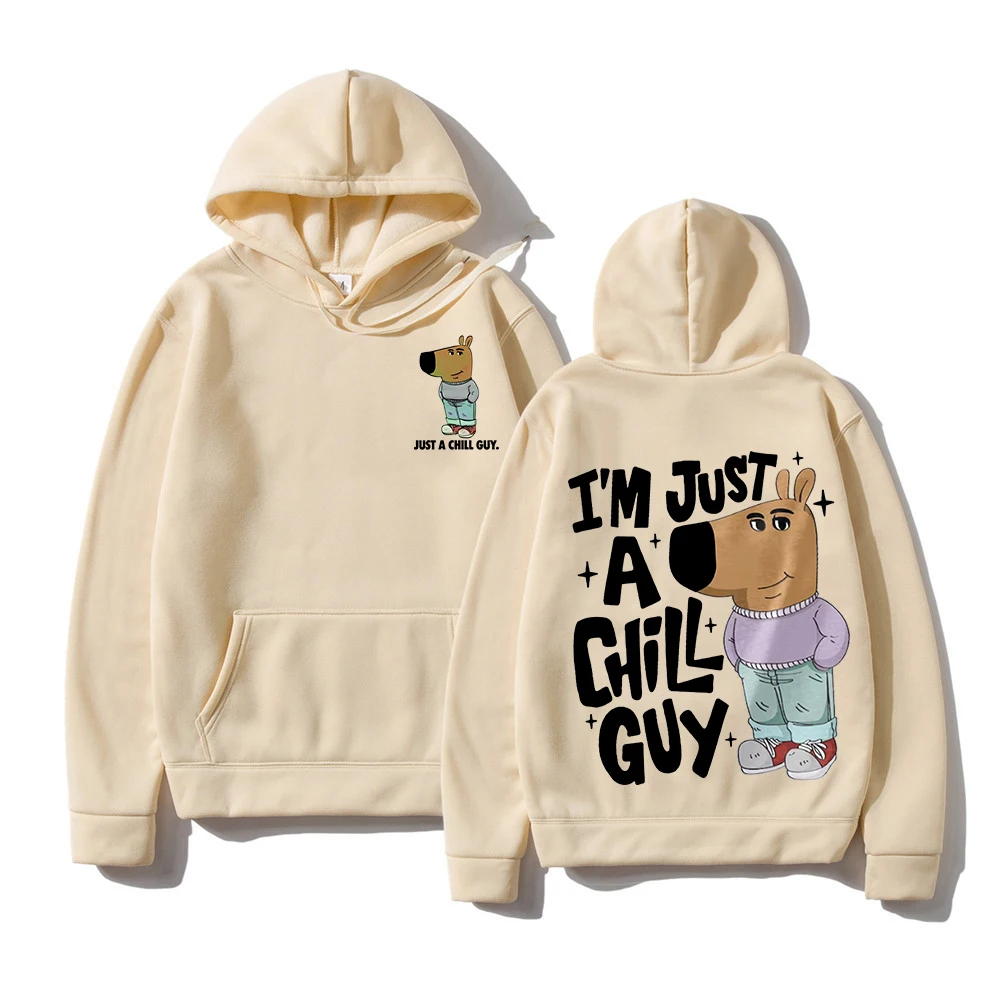 Just A Chill Guy Meme Hoodie Funny Men/women Hoodies Harajuku Aesthetic Unisex Winter Fleece Pullover Sweatshirt for Day Gift