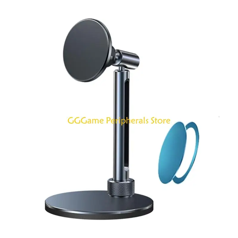 U55B Metal Phone Stand Support 360 Degree Rotating Adjustable For Desk Use