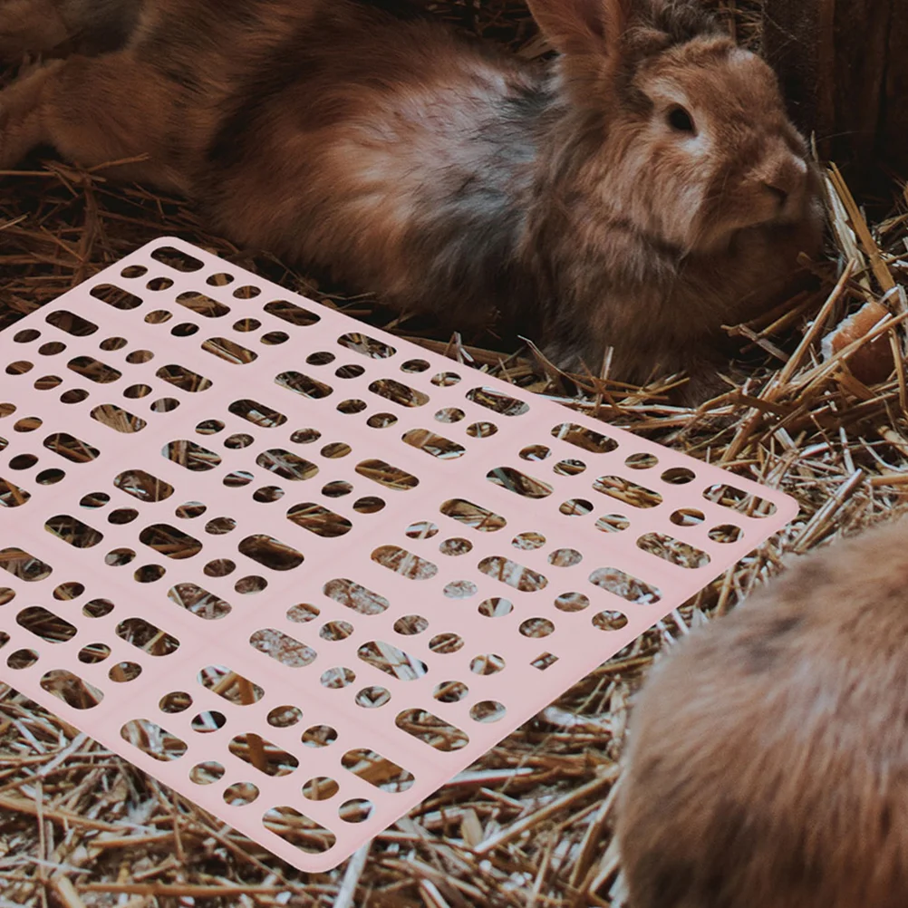 

4 Pcs Rabbit Mats Wear-resistant Floor Pads Pet Cage Bunny Feet Animal Hole Reusable Plastic Foot Guinea Pig Accessories