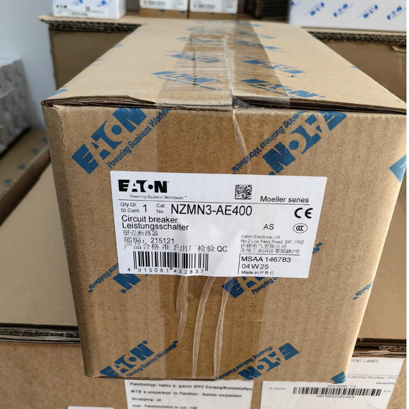 Eaton NZMN3-AE400 Molded Case Circuit Breaker 3P 400A 50kA 690V Thermal Magnetic MCB