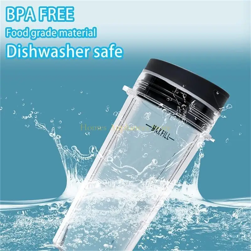 زجاجة ماء D0AB مع غطاء كوب من العصارة البلاستيكية 16 أوقية مع أكواب خلاط الغطاء الشخصية