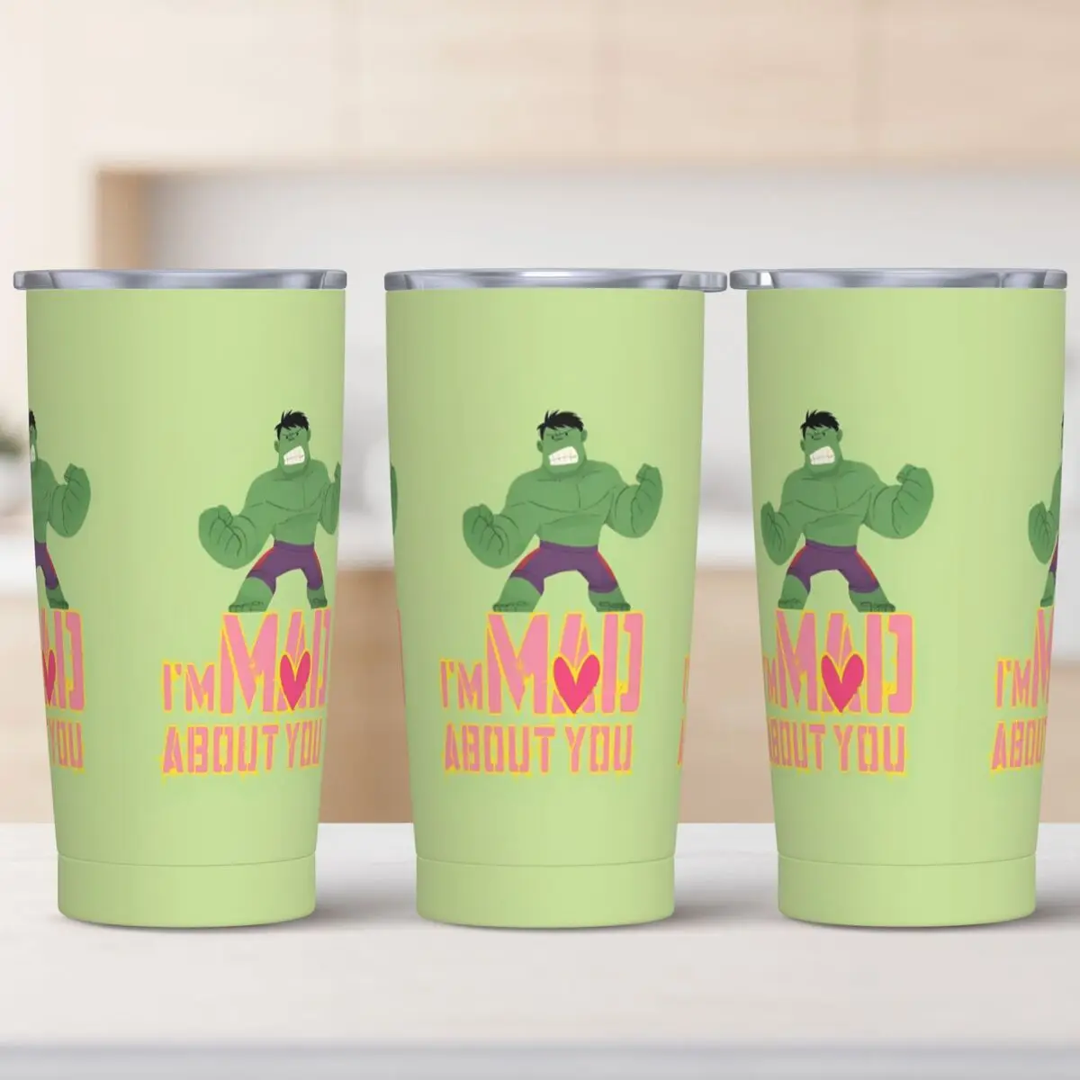 

Stainless Steel Tumbler Superhero Hulk Coffee Mug Portable Cold Drink Mugs Cup Travelist Custom Water Bottle