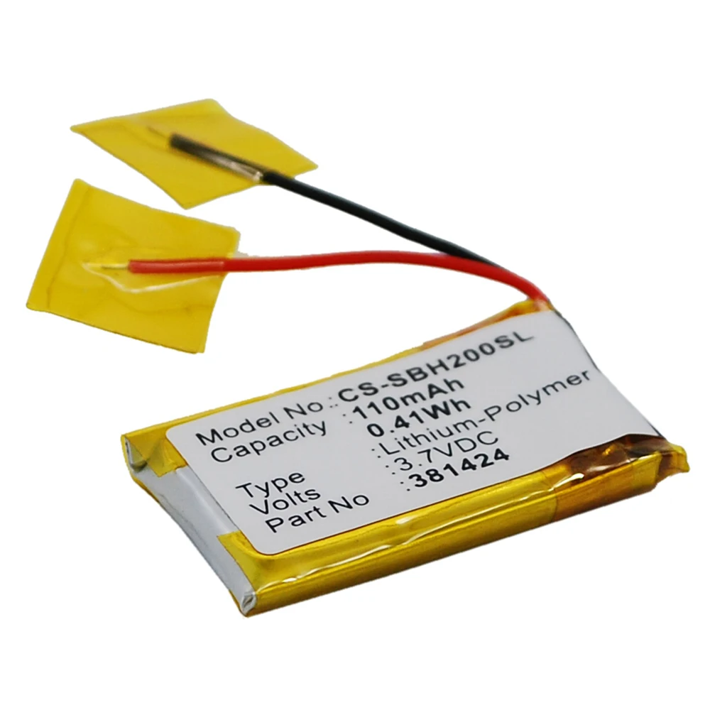 Cameron Sino Wireless Headset Battery For Fit Model Sony SBH-20 Part Number For Sony 381424 AHB441623 Type Li-Polymer