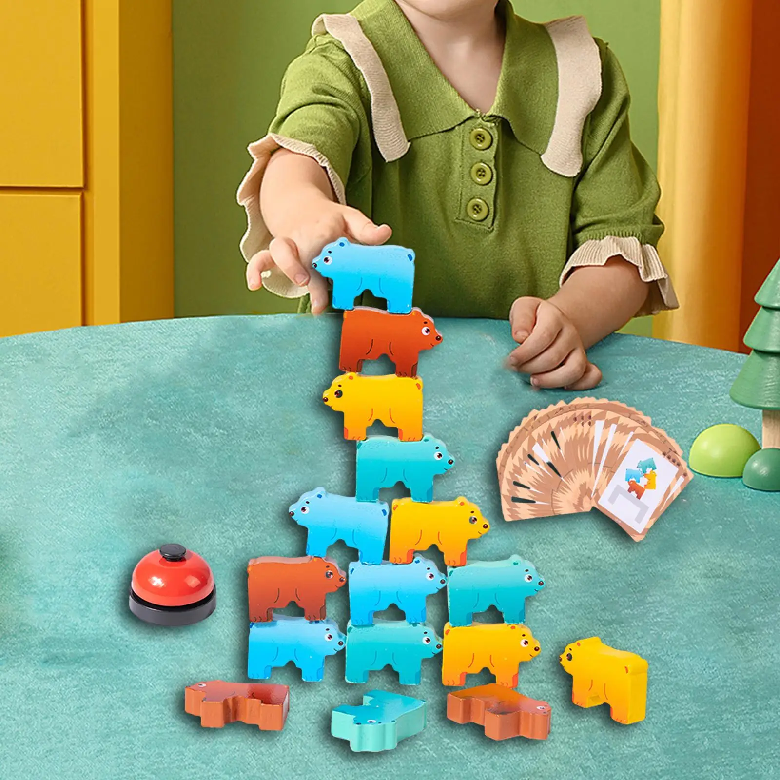 

Cute Animal Stacking Blocks Preschool Learning Parent Children Interactive Montessori for Girls Kids Boys Children Birthday Gift