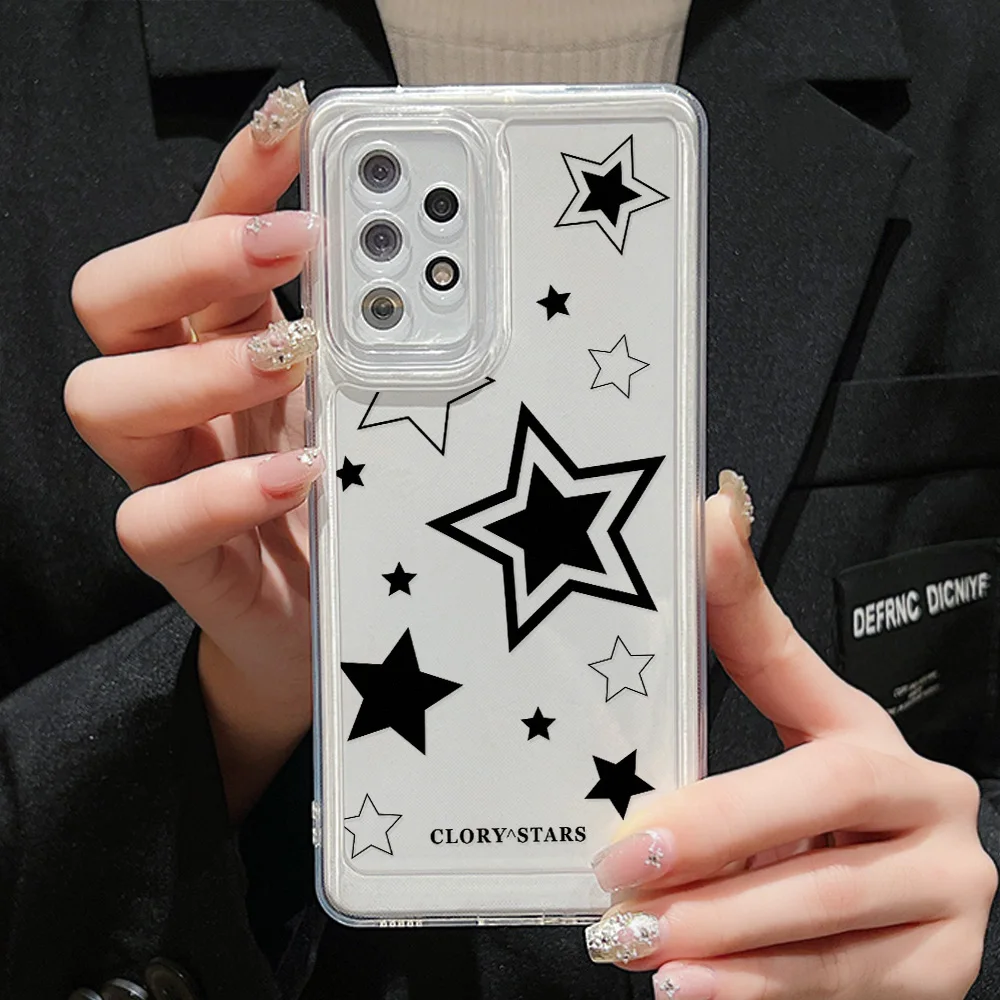 Y2K Star Phone Case For Samsung A54 5g Case A34 5g A53 A24 A32 A52 A14 A05 A55 Case Galaxy S23 S24 S22 Ultra S20 S21 FE Cover