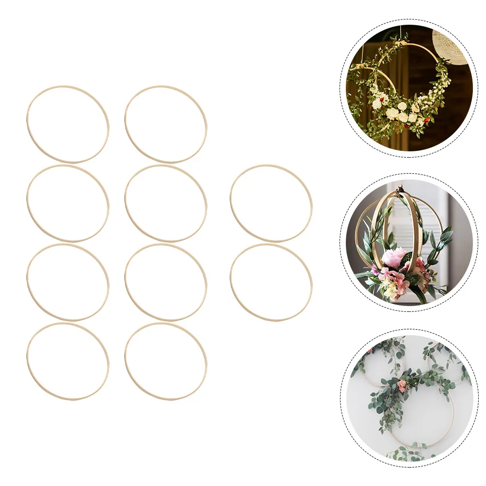 

20Pcs Bamboo Embroidery Hoop DIY Wreath Set Christmas Floral Decor Party Supply for Home Garden Craft Materials