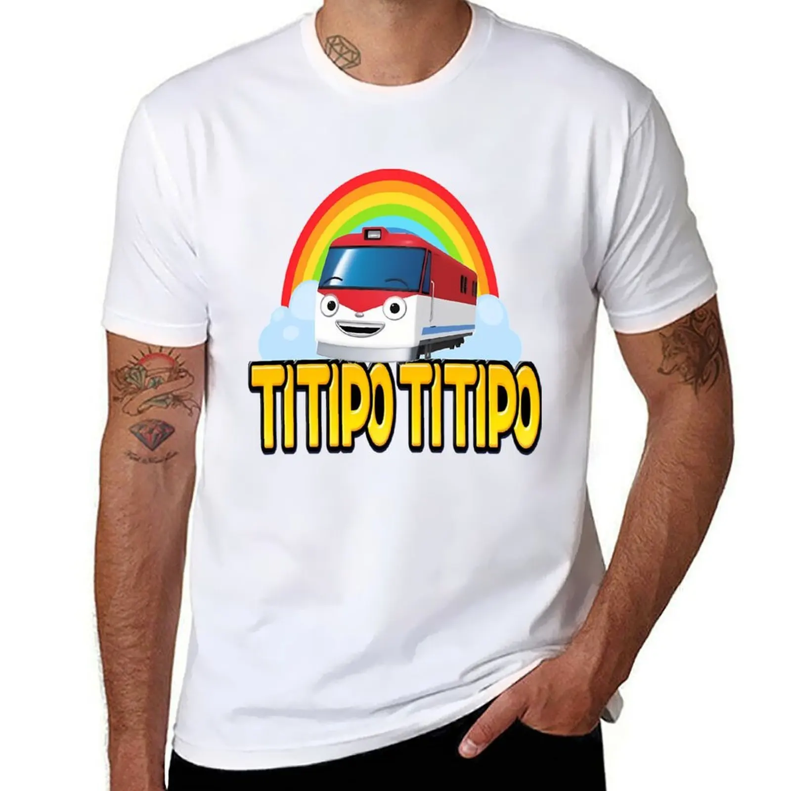

Titipo train T-Shirt printed t shirts for man man t shirt cotton high quality T-Shirt